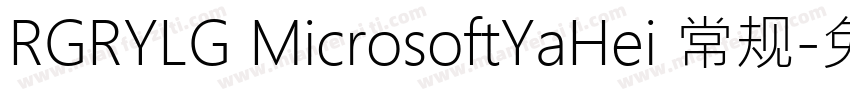RGRYLG MicrosoftYaHei 常规字体转换